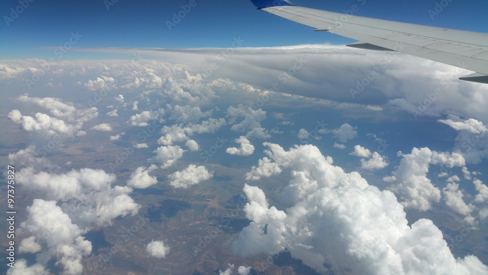 Fototapeta premium Sicht aus einem Flugzeug