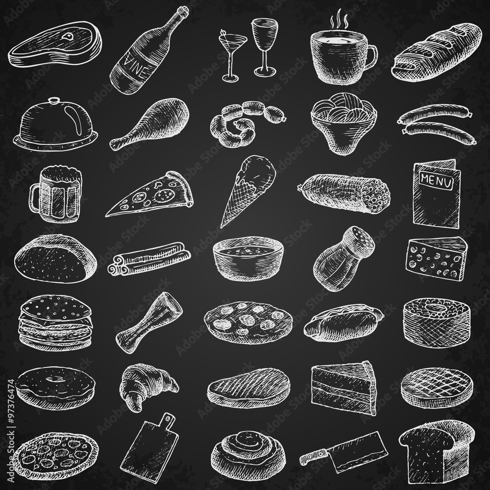 Set of restaurant icons. Set of restaurant icons.