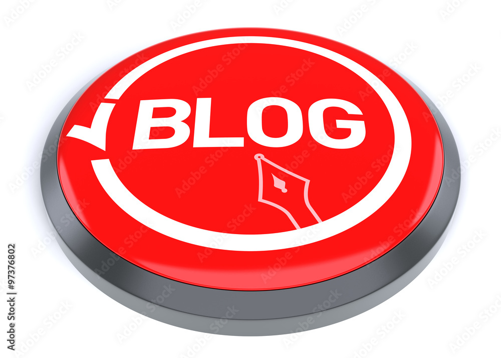 Red Blog Button. Digitally generated 3d image. Red Blog Button. Digitally generated 3d image.