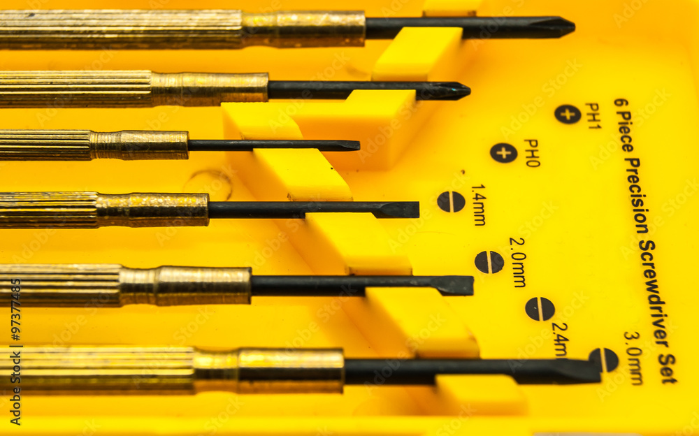 six piece Precise screwdriver set.tool set. six piece Precise screwdriver set.tool set.