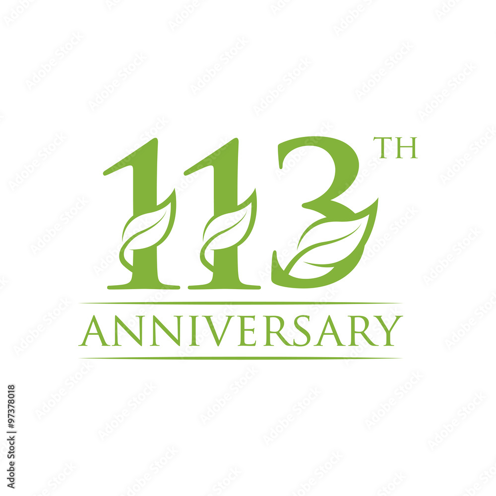 Fototapeta premium anniversary leaf green