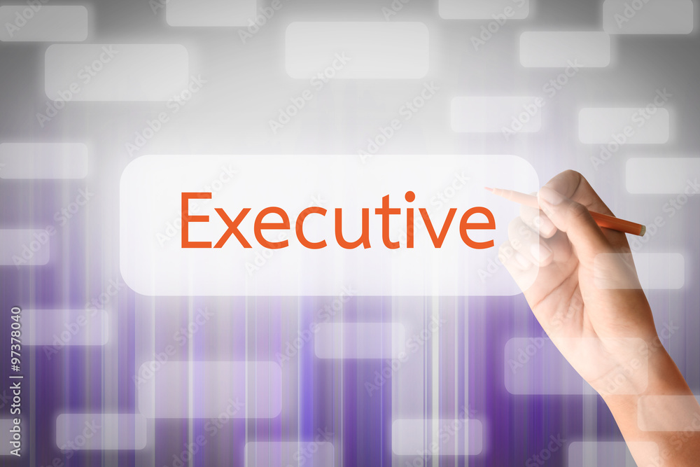 Human hand write on the screen