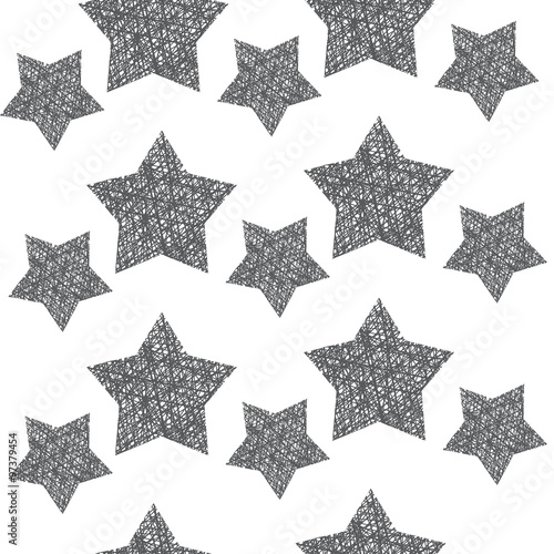 Doodle illustration of handmade wicker star