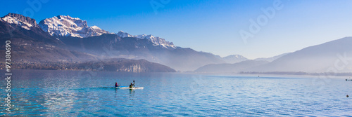 Fotografie, Obraz Sur le lac d'Annecy