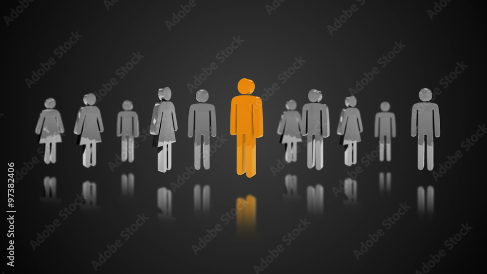 3d men and women rotating 3d men and women rotating
