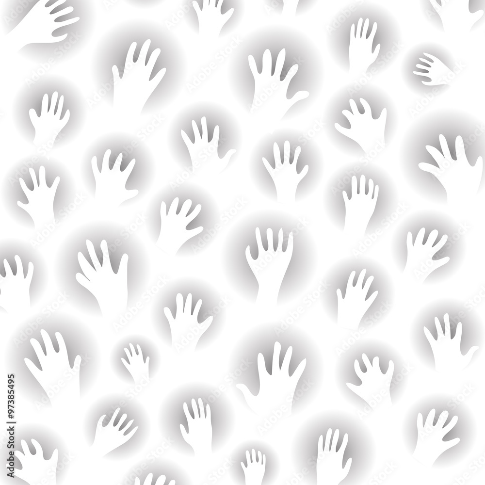 vector handprint pattern