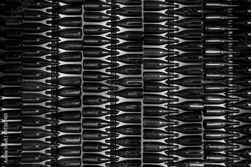 Bottle of wine in wine cellar