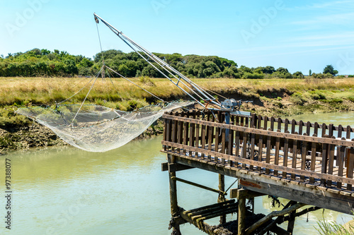 Fishing net on Oleron island, France photo