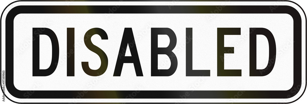 Additional Panel for road sign in the Philippines - Disabled Pedestrians