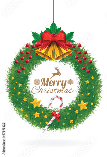 mas decor wreath vector