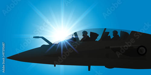 AVION DE CHASSE-Cockpit 2 pilotes