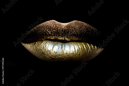 Female lips closeup photo