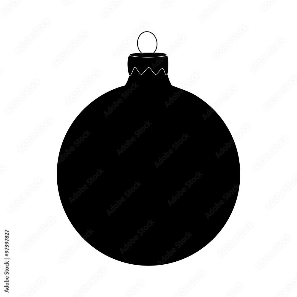 Christmas bauble icon silhouette, symbol, design. Winter illustration isolated on white background. Christmas bauble icon silhouette, symbol, design. Winter illustration isolated on white background.