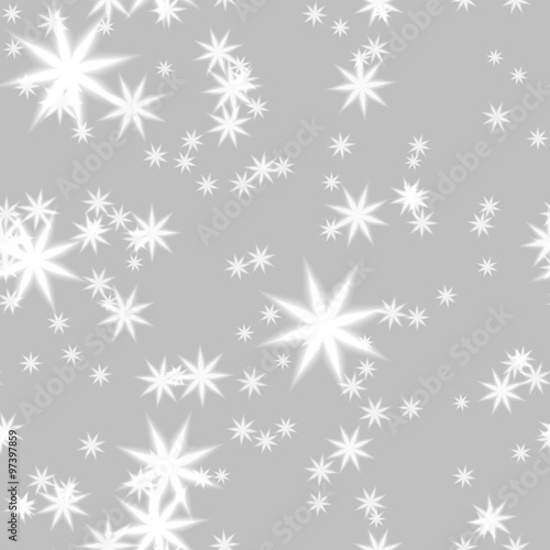 Stars on a silver background, seamless