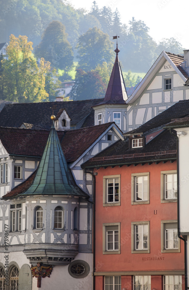 Naklejka premium Svizzera, la città di San Gallo