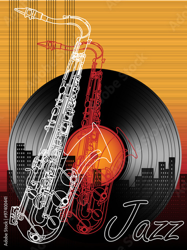 Jazz music festival, poster background template