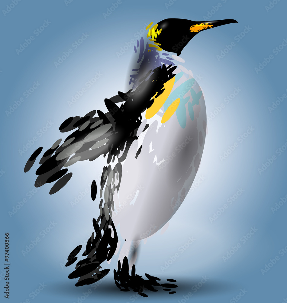 Fototapeta premium Vector illustration of a penguin
