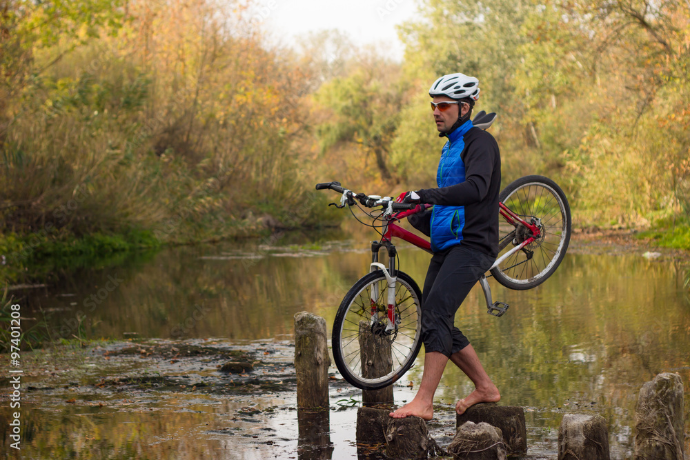 Naklejka premium Cyclist.