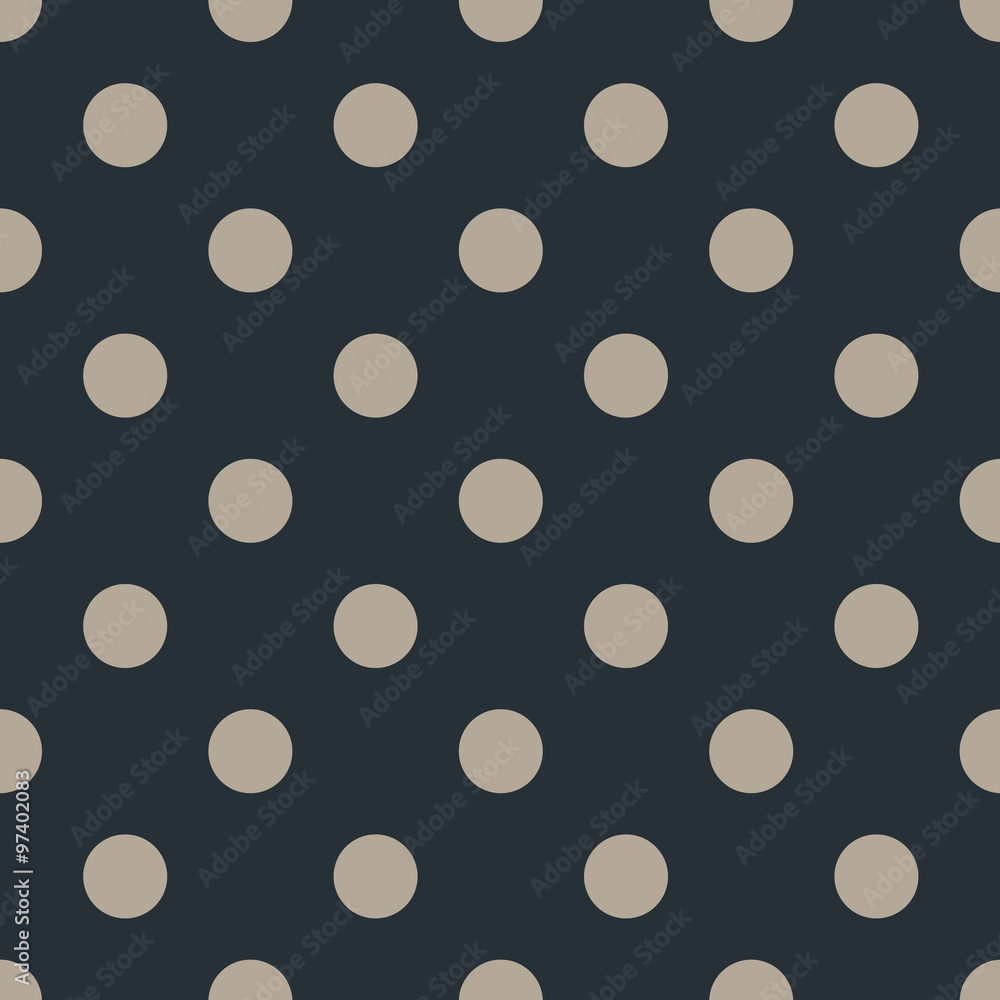 Polka dot seamless pattern on black background. Vector Illustration. Polka dot seamless pattern on black background. Vector Illustration.