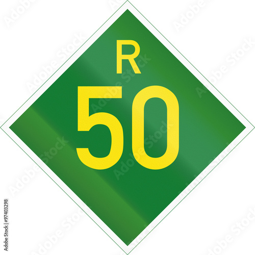 South Africa Provincial Route shield - R50