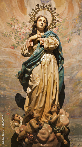 Madrid - Immaculate conception statue from church hl. Theresia