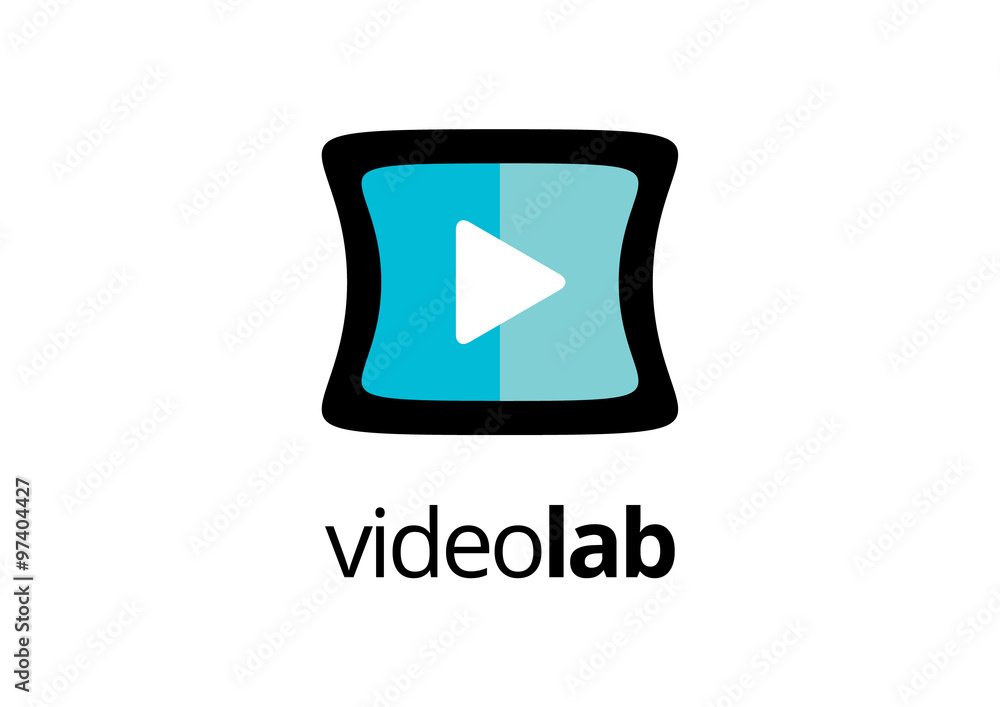 Fototapeta premium Play Media - Music Video Logo