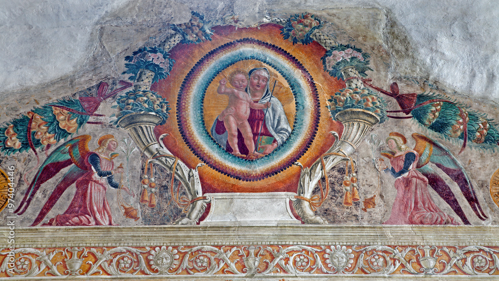 Verona - Fresco from arch of Medici chapel in San Bernardino church