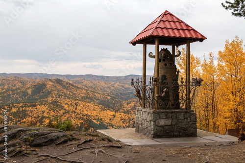 Monument on the mountain photo