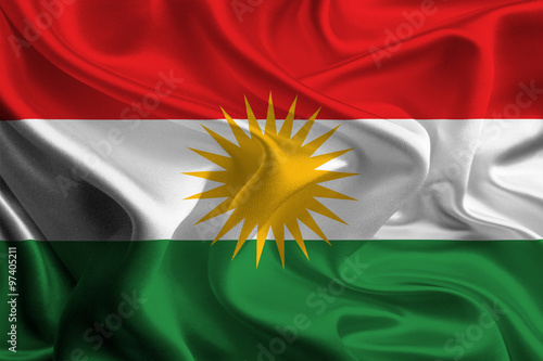 Bild auf Leinwand Flag of Kurdistan, Iraq