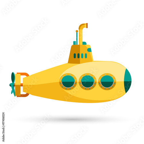 Yellow Submarine with periscope