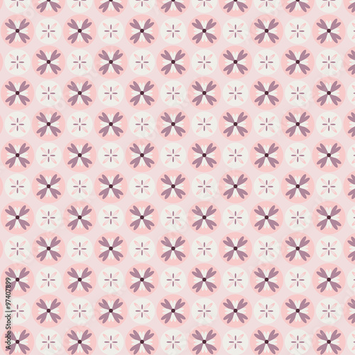 Rose Quartz flower seamless pattern. Chic vector flower pink and white colors. Endless texture can be used for printing onto fabric and paper or invitation.