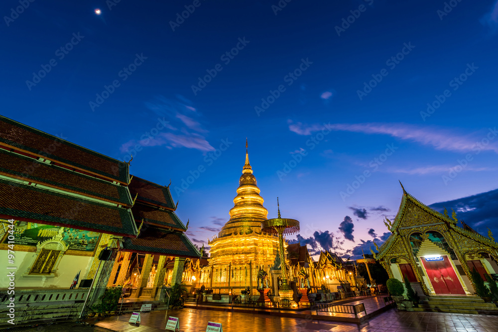Wat Phra That Hariphunchai  in Lamphun Province, Thailand