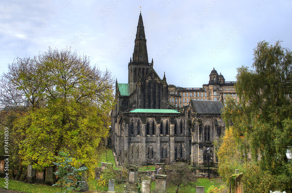 Obraz premium Glasgow cathedral aka High Kirk of Glasgow or St Kentigern or St Mungo..