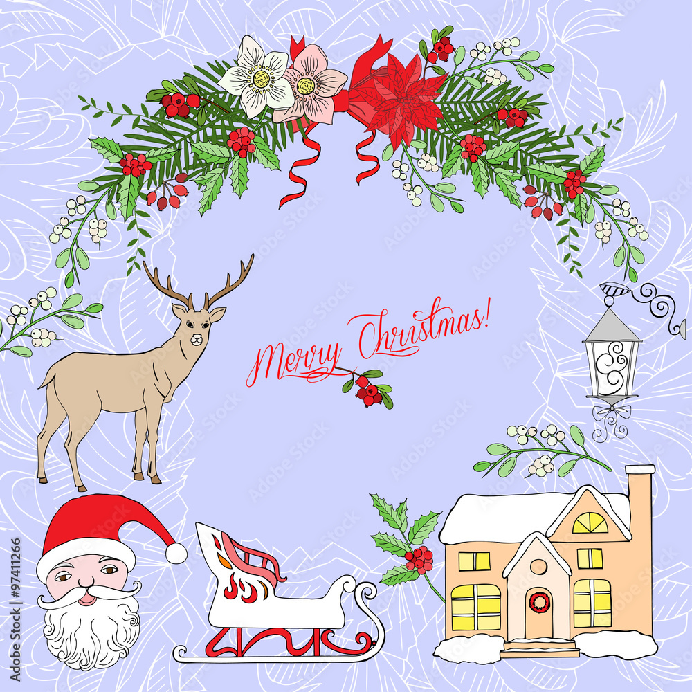 Background with Christmas decoration