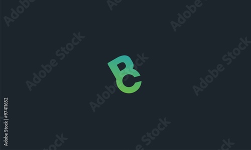 letter rc or cr simple logo vector