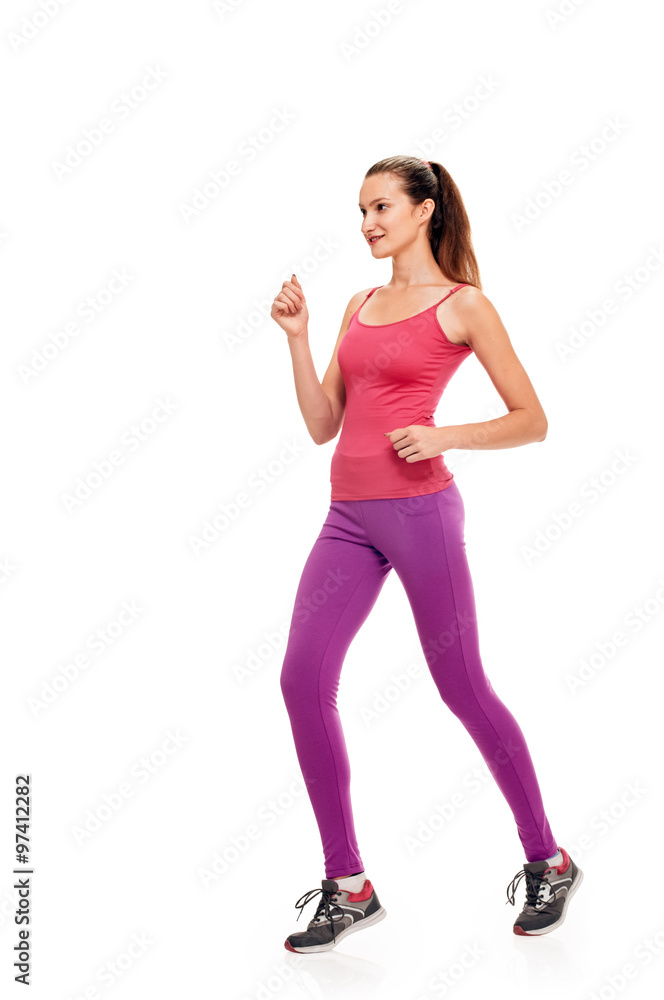 Runner woman full length training Runner woman full length training