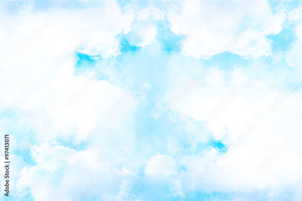 blue sky and clouds with copy space