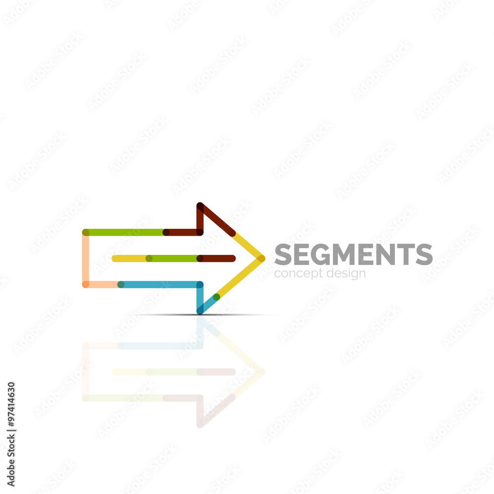 Arrow icon vector logo. Company branding element Arrow icon vector logo. Company branding element
