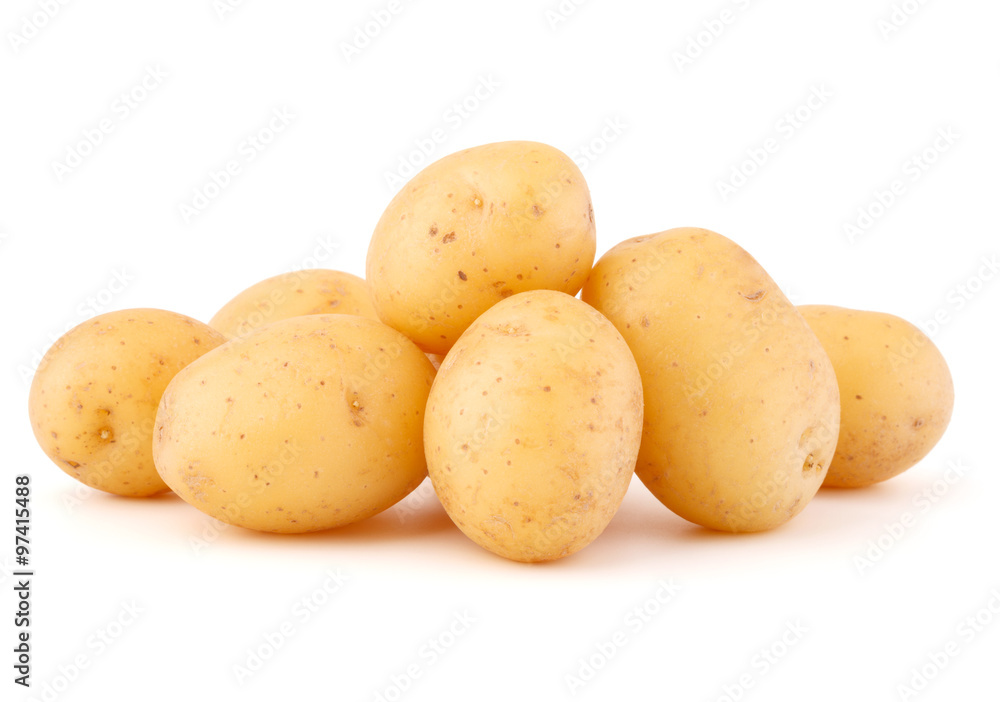 new potato tuber isolated on white background cutout