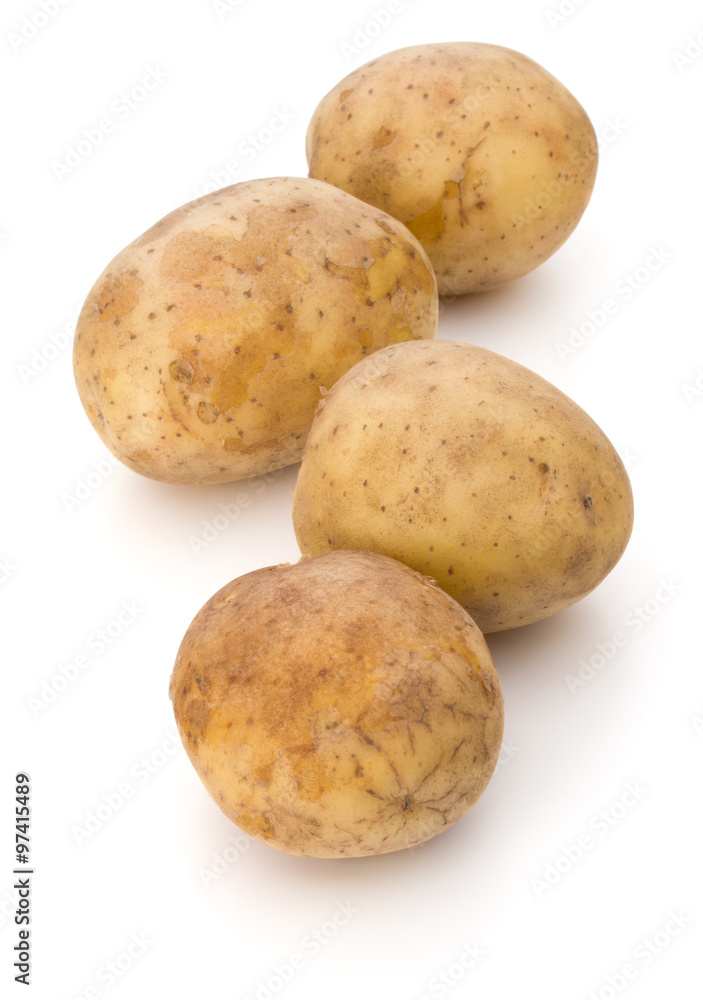 new potato tuber isolated on white background cutout new potato tuber isolated on white background cutout
