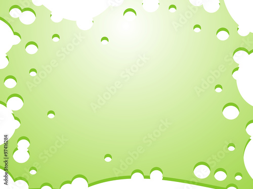 Green background with empty circles
