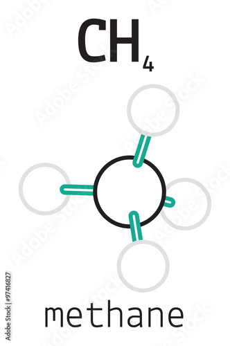 CH4 methane molecule