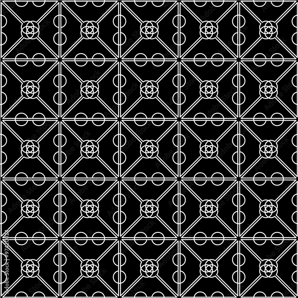 Seamless background with decorative snowflakes Seamless background with decorative snowflakes