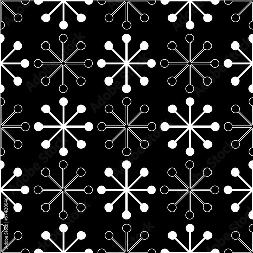 Seamless background with decorative snowflakes 