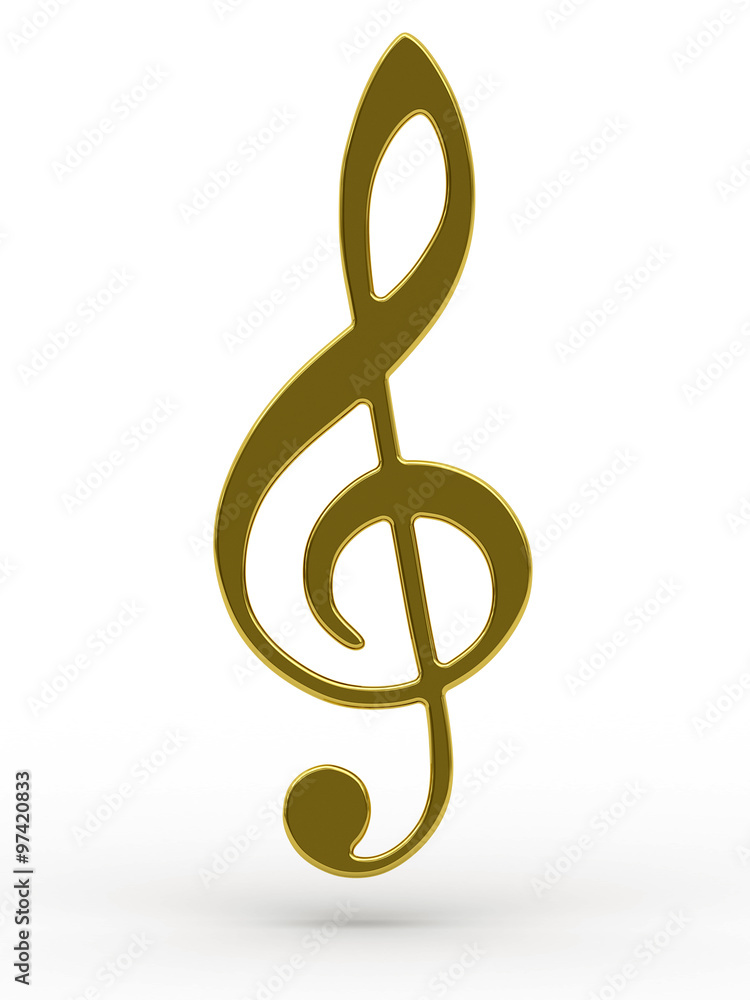 Golden treble clef