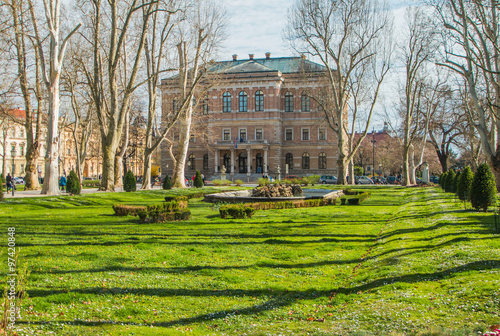     Zrinjevac and Croatian academy of science and arts in Zagreb  photo