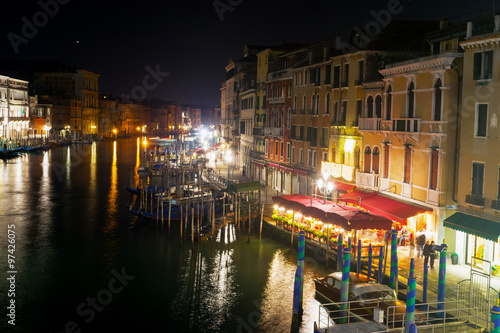 Venice Grand Canal at night