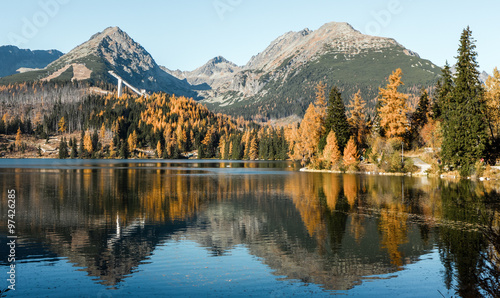 Water reflection on lake