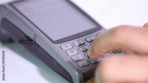 Introducing a credit card in a POS device for paying