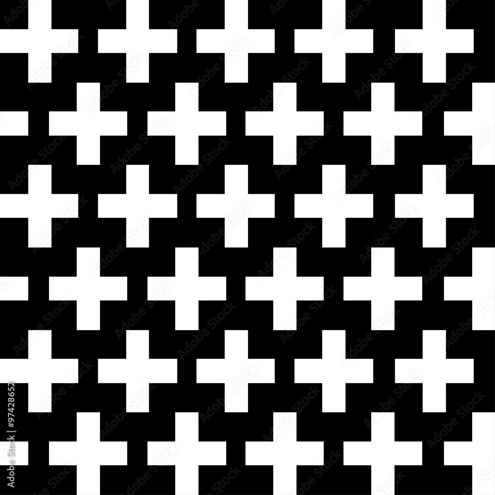 Seamless Cross Pattern, vector illustration